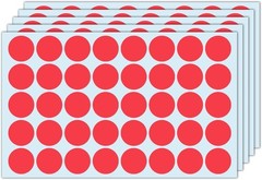 Red Dot Stickers 1 Inch Round Self-Adhesive Labels 1000 Count