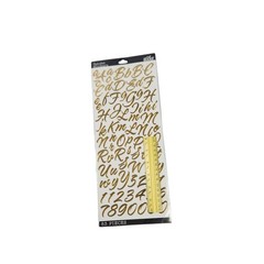 Sticko Gold Brush Stroke Small Alphabet Stickers eksuccess 52-38160 83 Pieces