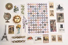 People & Children Junk Journal Kit Vintage Style Paper Stickers Images Ephemera