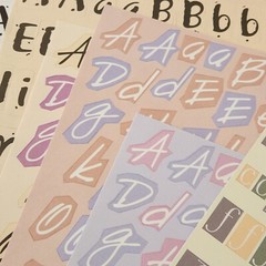 NEW Lot 27 Sheets NON-ADHESIVE Alphabet Punch Letter Numbers Multi-Color 12×12