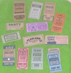 Junk Journal Cinema & Concert Ephemera Tickets / (VGC) New in Open Pkg / Lot 151