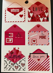RECOLLECTIONS VALENTINE’S DAY STICKER BOOK 237 PC STICKERS 12 SHEETS ROMANCE