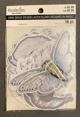 5 LOT RECOLLECTIONS HALLOWEEN STICKER MOTH BUTTERFLY BUTTERFLIES FLOWERS VINYL