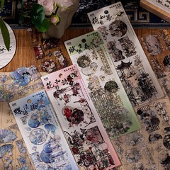 Pet Stickers Sheets 3 of Retro Chinese-style Long Strip Exquisite Patterns Like