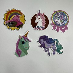 Unicorn Sticker Fun pack 30 Rainbow Colourful Glossy Cute Stickers Birthday Pack