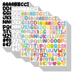 60 Sheets Letter Stickers, 5400 Pieces Alphabet Stickers0.5in Multiple Colors