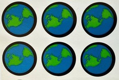 THE EARTH Stickers(20pc) •World•Home•Outer Space •Envelope Seals•Card Making￼
