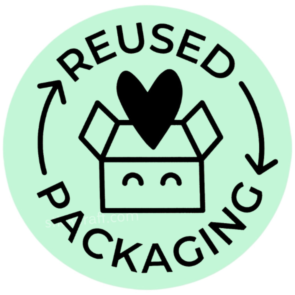 Reused Packaging – Recycle Reuse Sticker – Small Business Sticker – Small shop