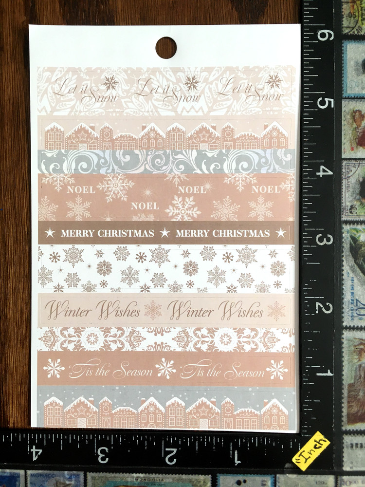 CHRISTMAS, WINTER, SNOWFLAKES, GINGER BREAD, 1 SHEET BEAUTIFUL STICKERS #NEVAR35