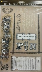 LOT OF 2 SETS DAISY D’S RUB-ON TRANSFERS IMAGES FAMILY FRAME TOGETHER FOREVER