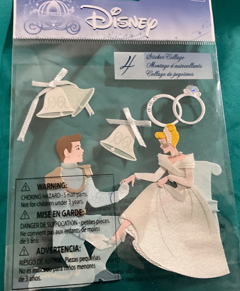 JOLEE Disney Dimensional Stickers EK Success Cinderella