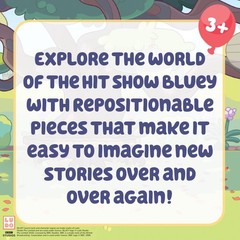 Bluey Set – Repositionable Pieces Stick Like Magic – Scenes and Pieces from The
