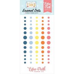 Crafts Enamel Dots EP Sticky Back Here Comes the Sun Yellow Orange Blue Pink