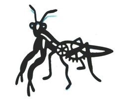MECHANICAL INSECTS, BUGS «STEAMPUNK» SILHOUETTE DIE CUT/ CUTS (ALL DIFFERENT)