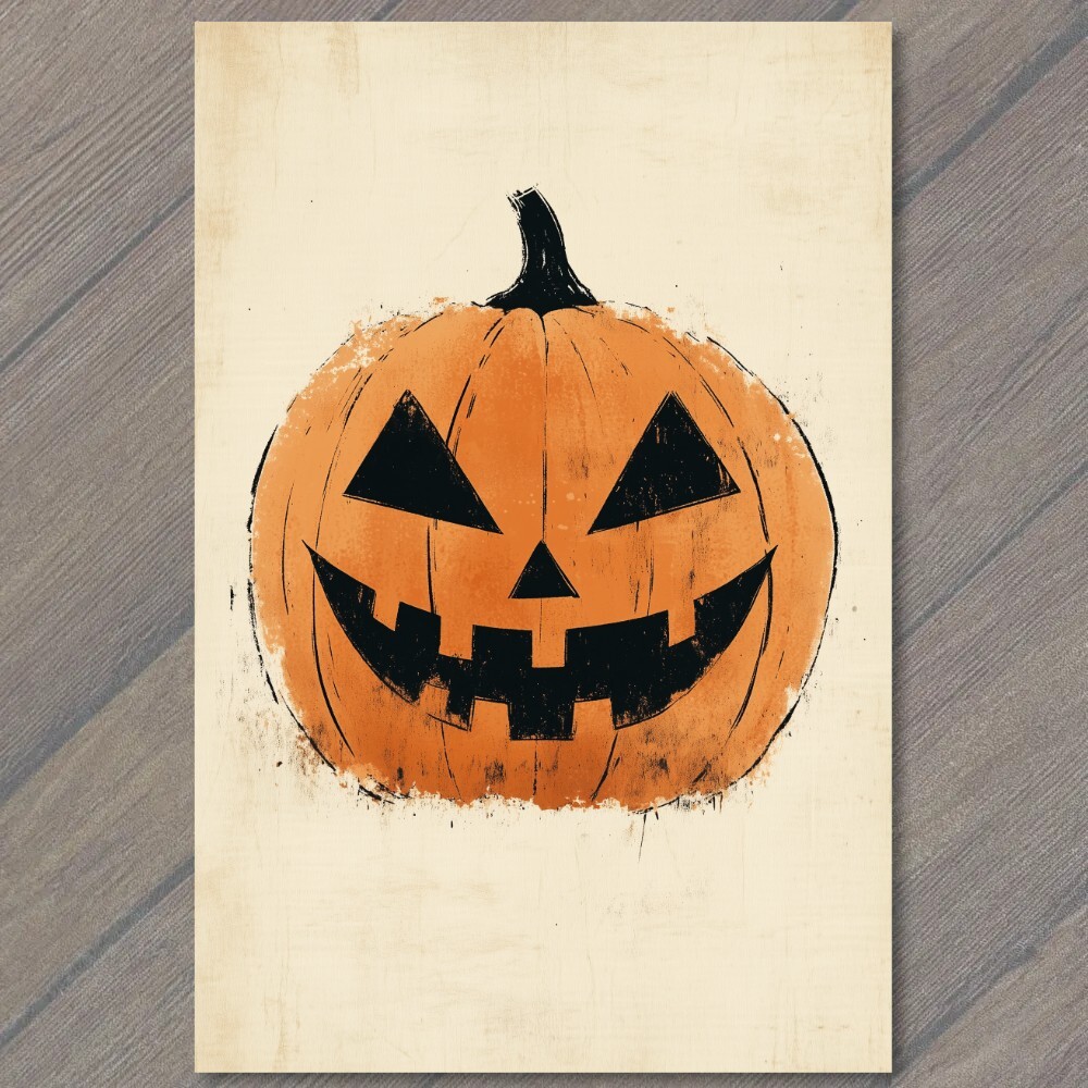 STICKER Halloween Pumpkin Cute Orange Jack-O-Lantern Adorable Spooky Fall Fun