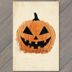 STICKER Halloween Pumpkin Cute Orange Jack-O-Lantern Adorable Spooky Fall Fun