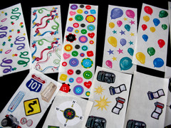 Creative Memories, Stickers Travel, Airplane, Train, Camping, Vacation, Confetti