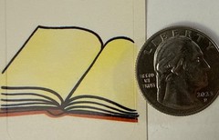 BOOK COLLECTION Stickers(9pc) Reading•School•Teacher Rewards •Apple•Card Making•