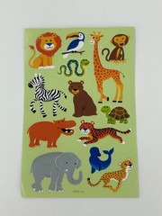 Jungle Safari Animals Stickers Sheet 13 Pcs Scrapbooking Crafts