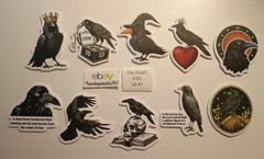 Crow – Bird – Stickers – 10 Pieces – Choose between 5 styles! See Description!