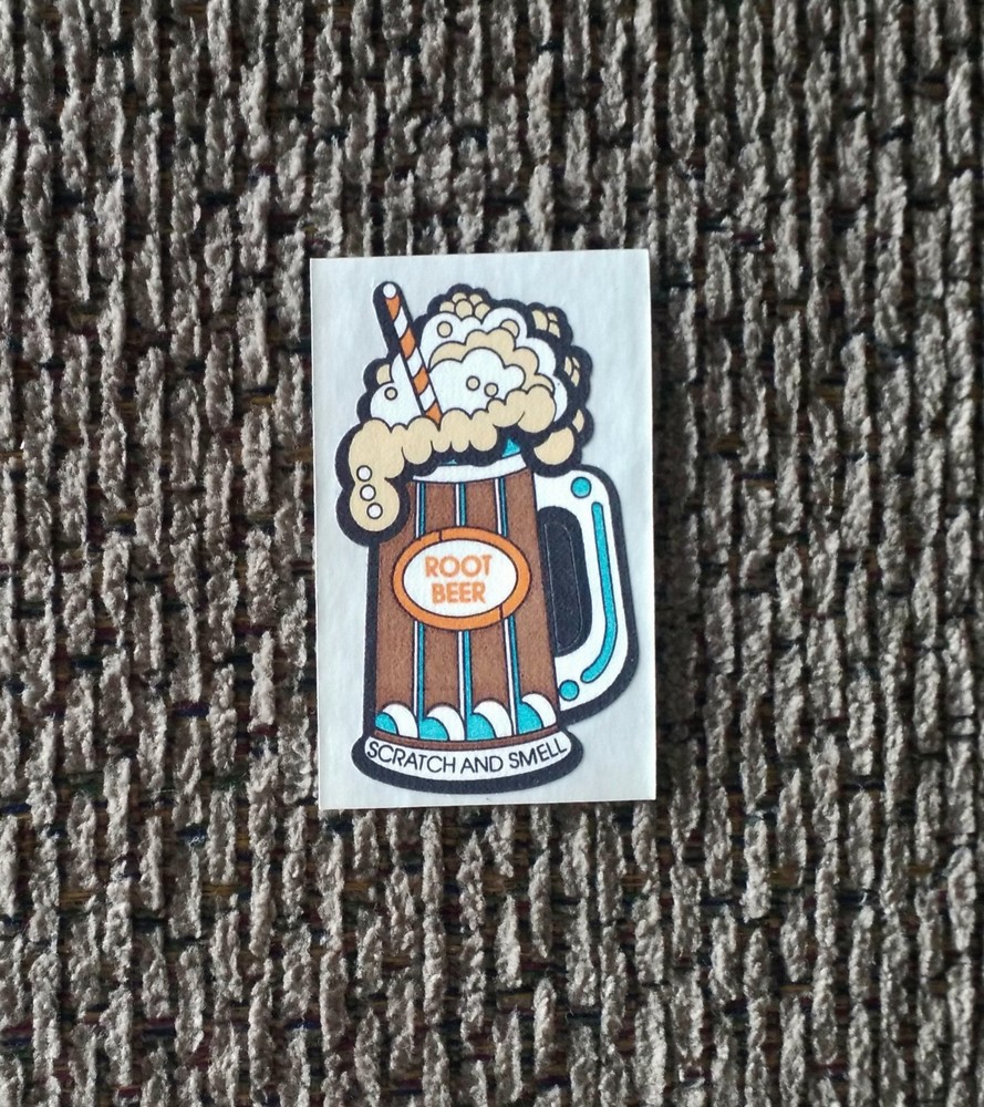 Vintage 3M/Mello Smello Sniff Stickers – ROOTBEER Mod – Great Cond/Med Scent