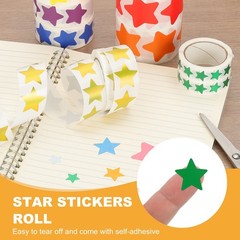 500Pack 3/4″ Star Stickers Semi Gloss Labels for Teacher Supplies, Black