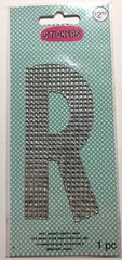 GIANT SILVER RHINESTONE LETTER “R” Stickers(1pc)JoAnn’s•Name•Initial •Label•Last