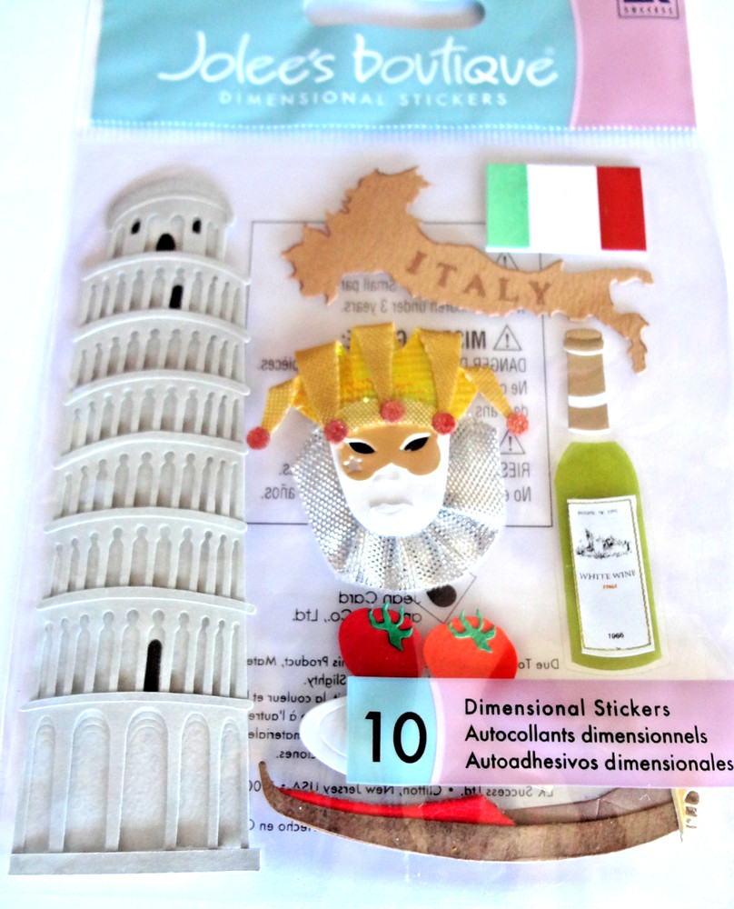 Jolee’s Italy Travel Vacation Scrapbooking Stickers