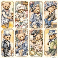 Teddy Bear Decoupage Rice Paper For Ornament-Wood Art A4 1 Sheet