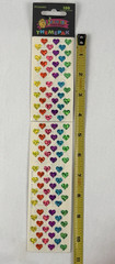 Vintage Stickers Prism Foil Hearts Sandy Lion