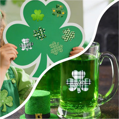 180 Pcs St. Patrick’S Day Stickers Bulk, 15 Sheets Assorted Shamrock Clover Stic