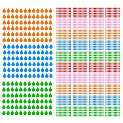 100 Sheets Stationery Adhesive Tabs Writable Label Stickers Colored Dot