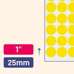1200 Pack, 1″ Round Dot Stickers Circle Labels – Yellow
