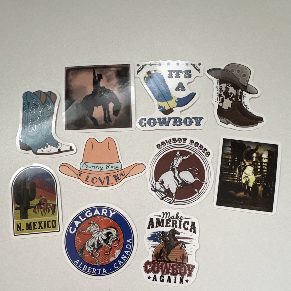 10 STICKERS WESTERN COWBOYS Journal Planner SCRAPBOOK COUNTRY WSIPVU