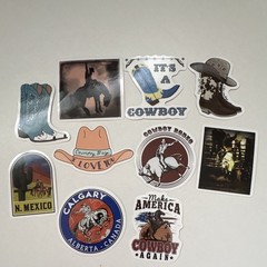 10 STICKERS WESTERN COWBOYS Journal Planner SCRAPBOOK COUNTRY WSIPVU