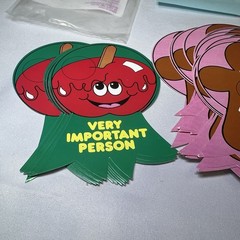 35 CTP ’81 SCRATCH & SNIFF PAPER AWARD RIBBONS VERY IMPORTANT PERSON CANDY APPLE