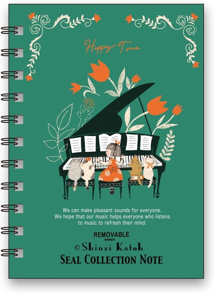 Reusable Sticker Collection Book A6 Size Shinzi Katoh Design – Happy Tone Piano