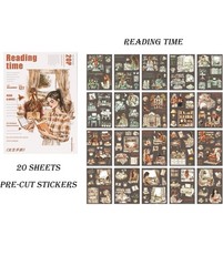 Scrapbooking Stickers 20 Sheets Pre-Cut 120 Pet Stickers People Sticker Books fo