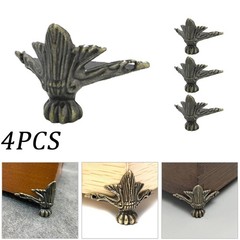 Home Corner Protector Box Decorative Zinc Alloy 42x30mm Antique Bronze