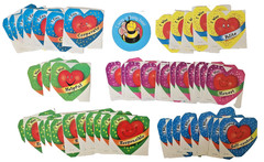 Vintage 90s CTP Teacher XL Heart Award Stickers – Helpful Honest Polite + 50shts