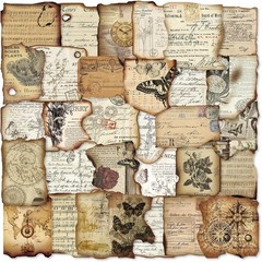 Vintage Journaling Stickers,Scrapbook Supplies for Planners,100Pcs Junk Journ…