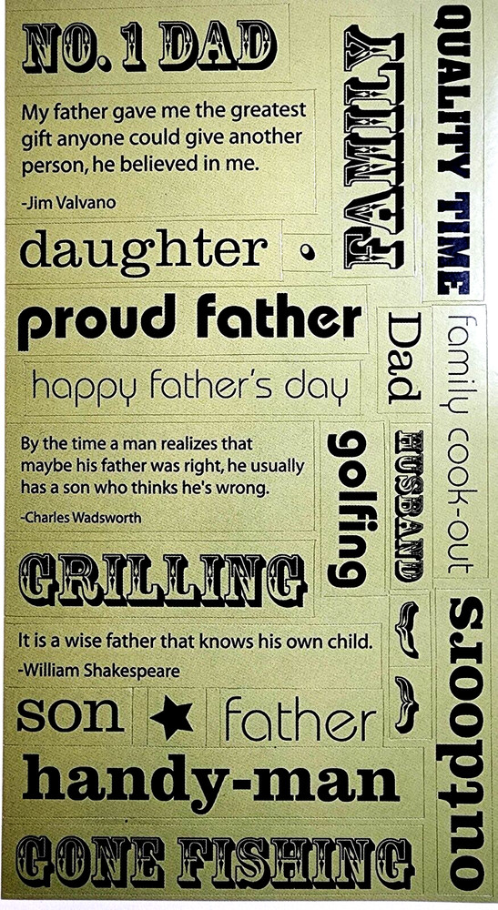 Dad Proud Father Grilling Handy-man Gone Fishing Daughter Scrapbook Flat Sticker
