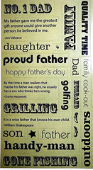Dad Proud Father Grilling Handy-man Gone Fishing Daughter Scrapbook Flat Sticker