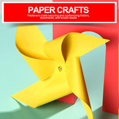 500PCS Brads for Paper Crafts, Mini Gold Paper Fasteners,Mini Brass Fasteners,Br