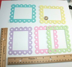 10 EYELET FRAME cardstock paper die cut embellishments