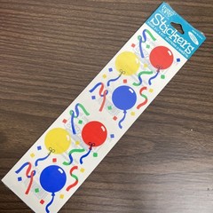FMI Frances Meyer Balloon Streamers 4 2 1/2″x4 1/2″ Sticker 2 Sheets NIP 402 VTG