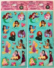 Disney Princess Sticker Lot Collection Little Mermaid Belle Jasmine Snow White +
