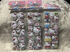 Retro Vintage Look Hello Kitty 3D Bubble Puffy Stickers 3 sets (#9)