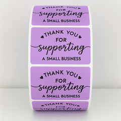 «Thank You For Supporting a Small Business» Stickers – Packaging Label sticker