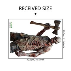 3D Floor Wall Stickers Scary Ghost Halloween Removable Scary Interior Decoration